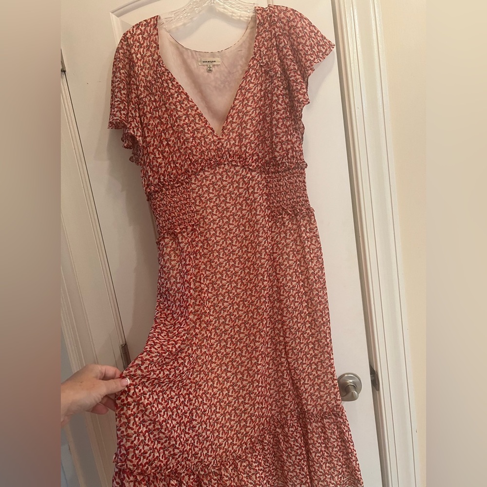 Flutter sleeve dress with empire waist